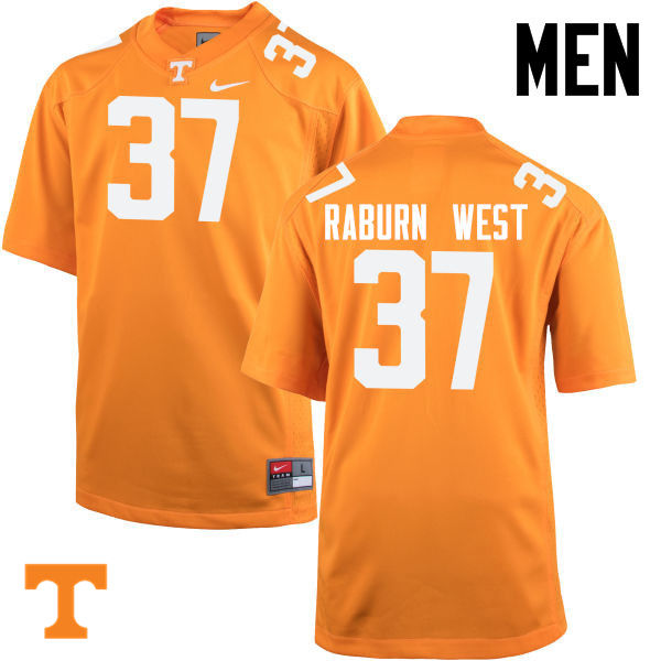 Men #37 Charles Raburn West Tennessee Volunteers College Football Jerseys-Orange - Click Image to Close